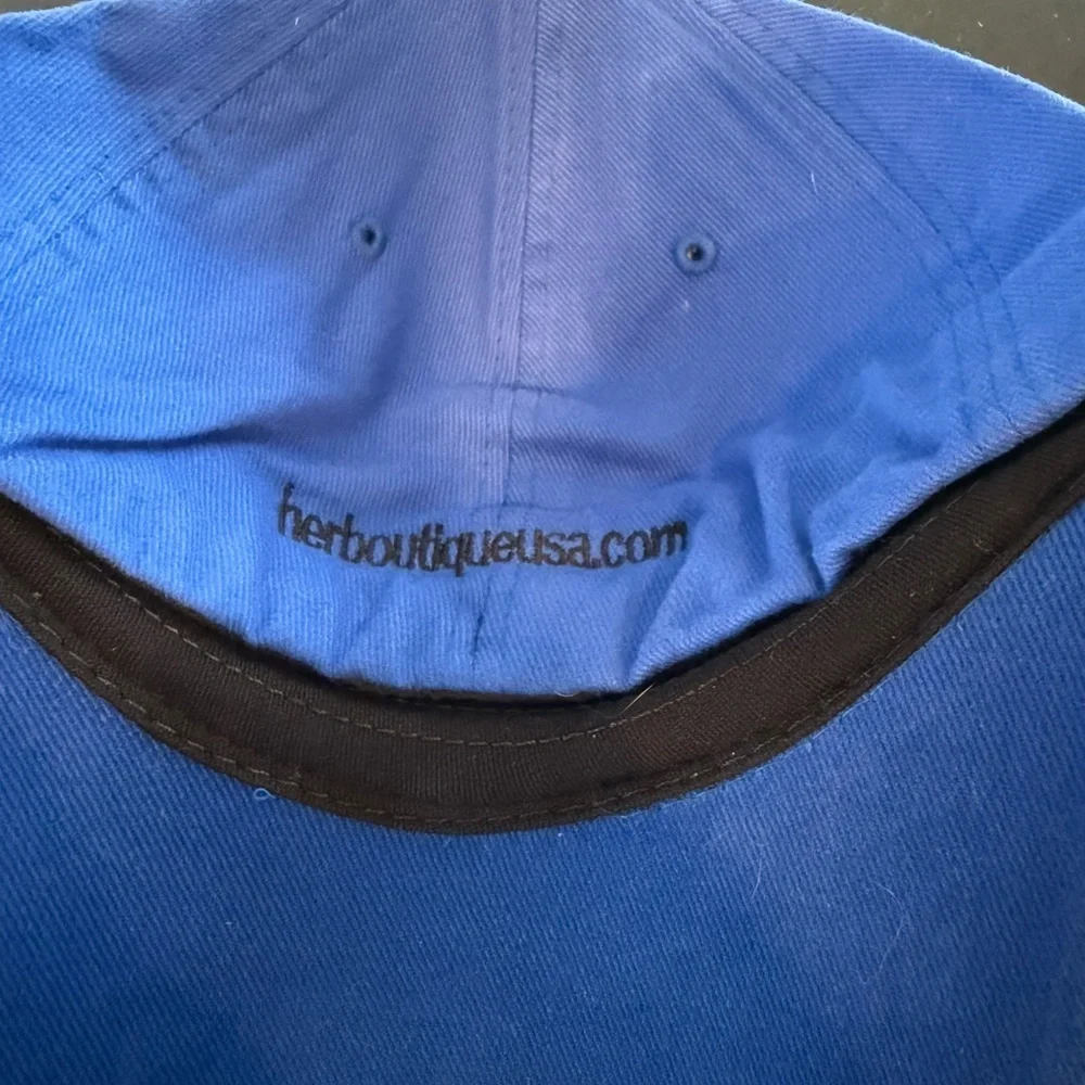 Blue and Red Motorcycle Graphic Cap